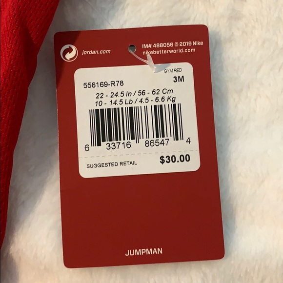 ‼️ 1 Left [ Air Jordan ] Red & Black Onesie 23 NWT - Picture 4 of 8